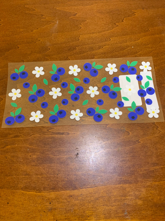 Blueberry with flowers Cup Wrap