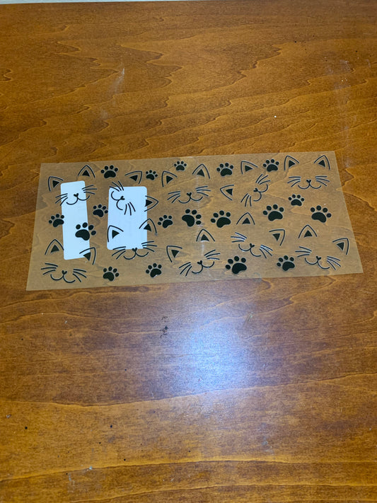 Cat face and paws Cup wrap