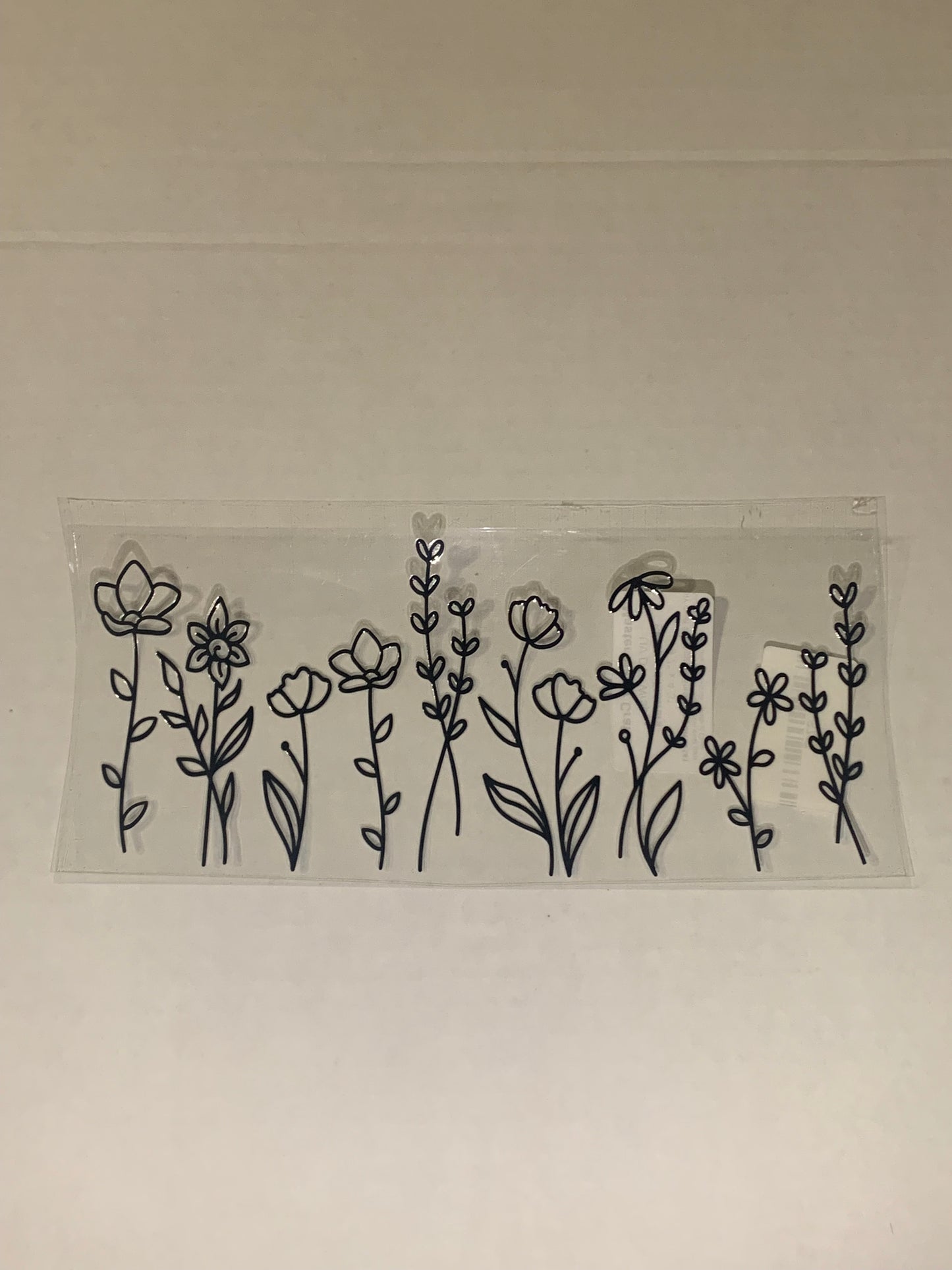 Black Flowers Cup Wrap